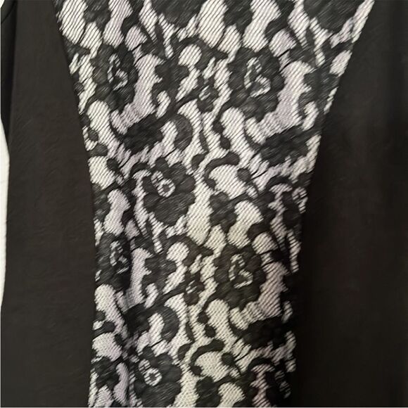 Anthropologie Maeve Sirena Black & Lilac Fit & Flare Lace Dress XS - Picture 3 of 10